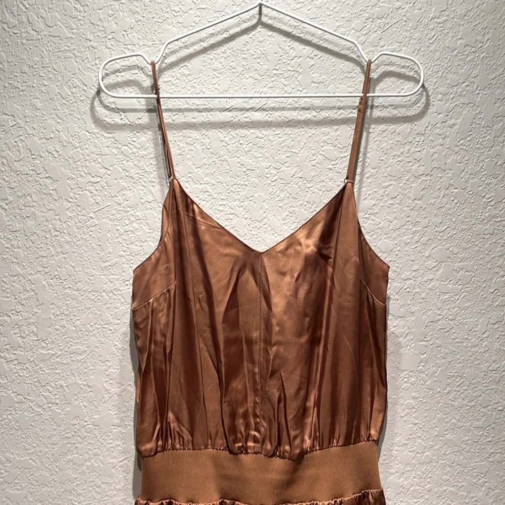 Cinq à sept Twill Amia Jumpsuit Satin‎ cinnamon size S